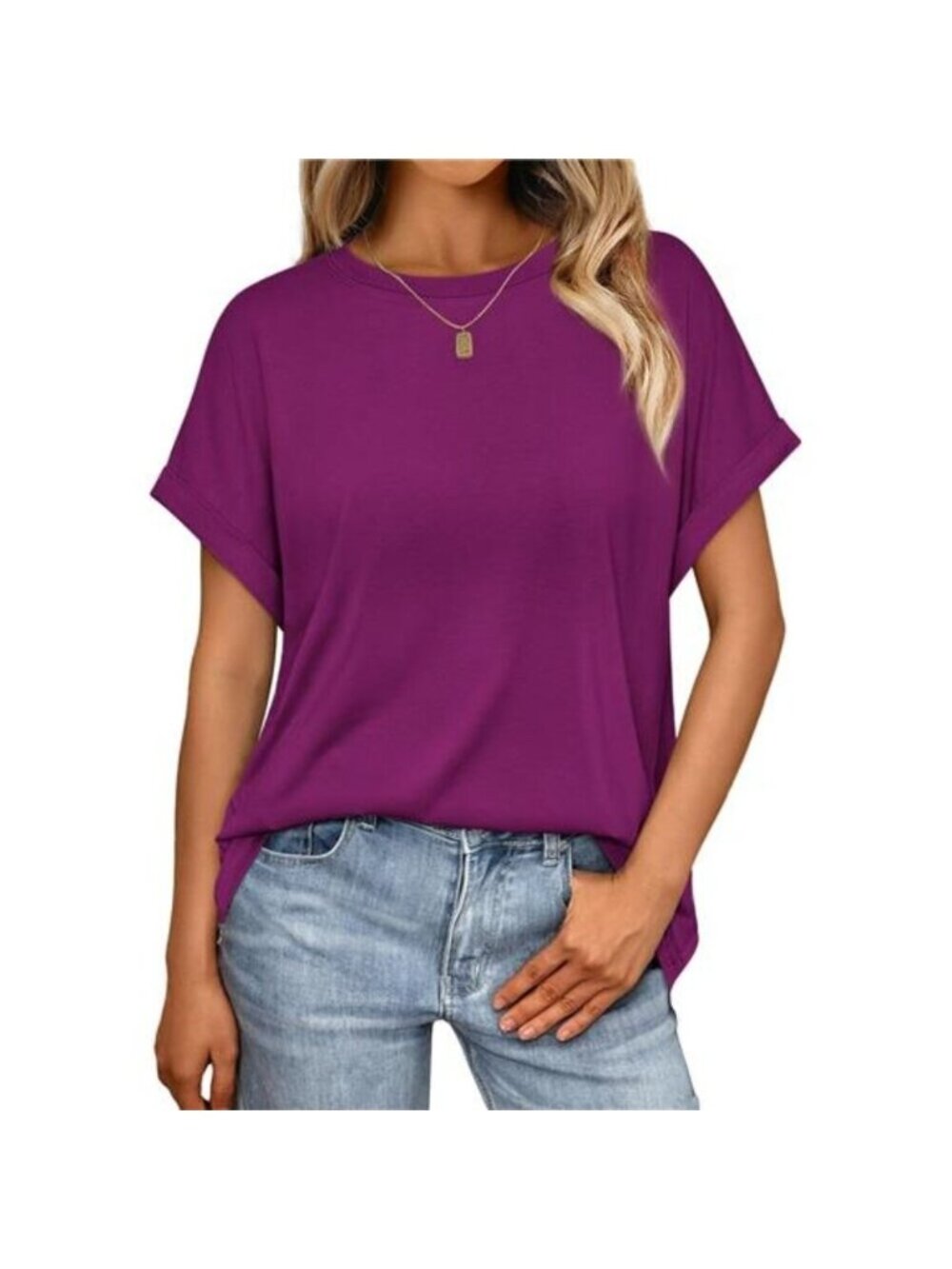Womens Summer Tops Outfits Spring Casual Dressy T Shirts Workout Purple